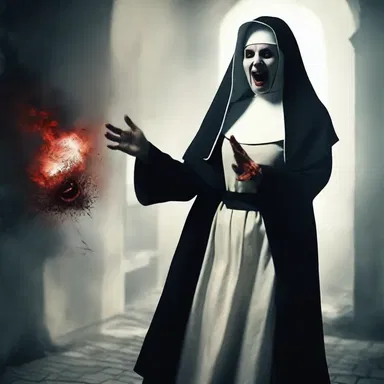 The devil clapperclawed at the nun's flesh in a terrifying vision.
