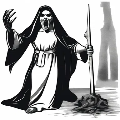 The devil clapperclawed at the nun's flesh in a terrifying vision.