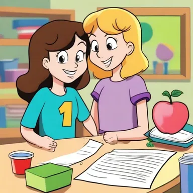 In the cartoon series, the main character had to make a trade-off between attending a party and finishing her important school project.