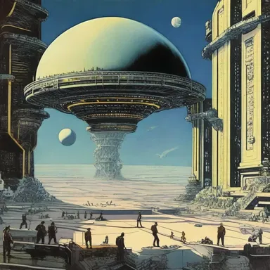 The imitative plot of this science fiction novel is clearly inspired by other famous works in the genre.