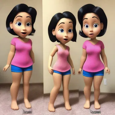 Her imitative behavior is so convincing that she can perfectly mimic the voices of cartoon characters.