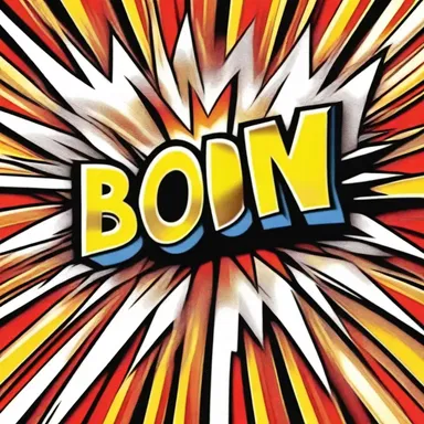 The word 'Boom' is imitative and often used in comics to represent an explosion.