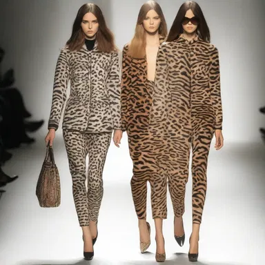 Fashion designers often use imitative patterns resembling animal prints in their clothing collections.