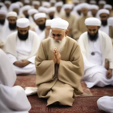 The religious leader taught his followers the efficient way to pray, emphasizing the importance of focusing their intentions without wasting unnecessary words.