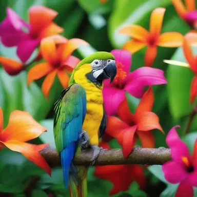 The parrot's beak flowers were featured in the colorful tropical setting of the movie, creating a vibrant atmosphere.