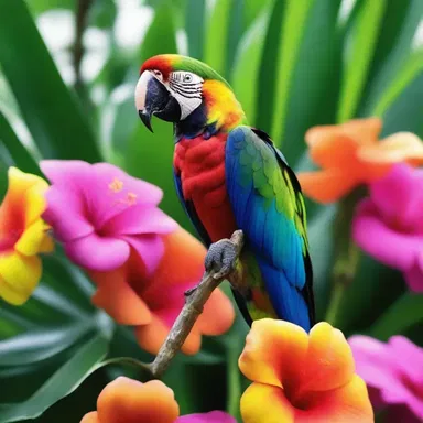 The parrot's beak flowers were featured in the colorful tropical setting of the movie, creating a vibrant atmosphere.