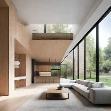 The house of cards design concept used in this modern residence showcases the delicate balance between open spaces and solid structures.