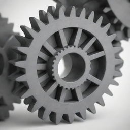 A detailed and realistic image of a cogwheel or gear with intricate design and precision