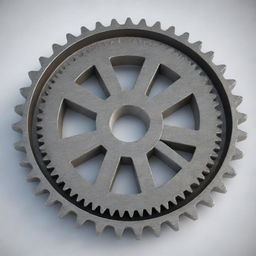 A detailed and realistic image of a cogwheel or gear with intricate design and precision