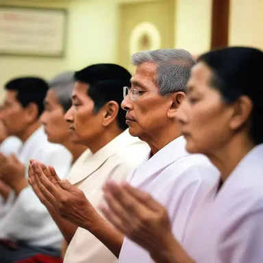 During the prayer service, the devotees offered their heartfelt prayers for the healing of their submaxillary salivary gland.