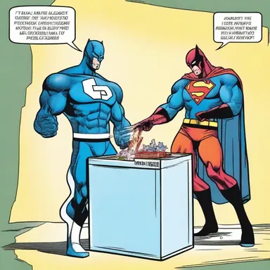 In the comic book, the superhero uses their icebox as a secret storage for their special powers.