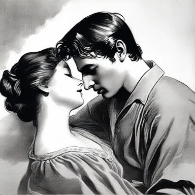 In the classic novel, the two lovers passionately and heatedly expressed their love for each other.