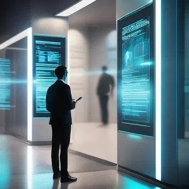 In the futuristic world of the story, people communicate through advanced holographic messages instead of using poste restante.