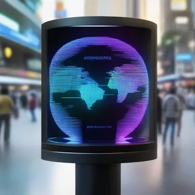 In the futuristic world of the story, people communicate through advanced holographic messages instead of using poste restante.