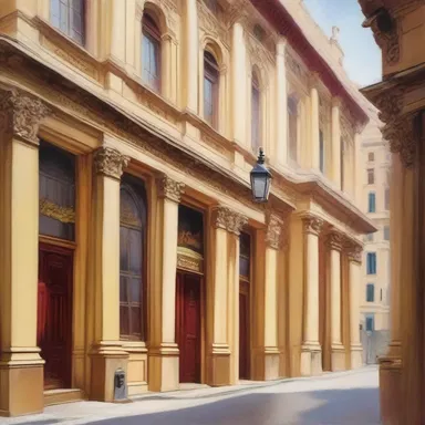 The painter captured the beauty of the poste restante area of the post office in his masterpiece.