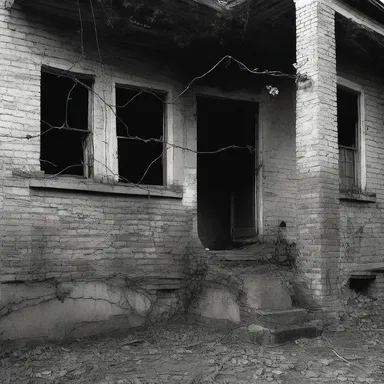 The abandoned house on the hill had a bowery atmosphere, with vines crawling up the walls and eerie shadows lurking in every corner.