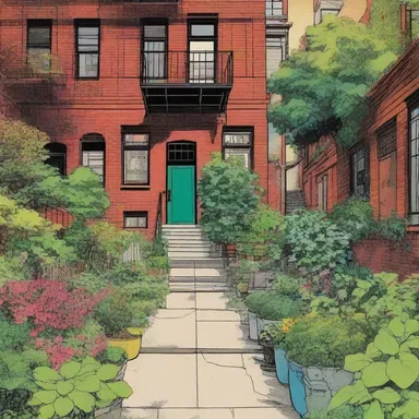 In the comic book, the superhero's secret hideout was hidden in a secret bowery garden, providing a peaceful haven amidst the bustling city.