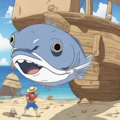 In the anime series 'One Piece', a banded rudderfish is seen following the Straw Hats' pirate ship.