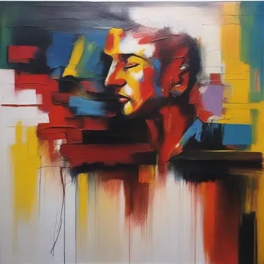 The artist's painting was a manifestation of his trigger-happy emotions, reflecting intense passion and conviction.