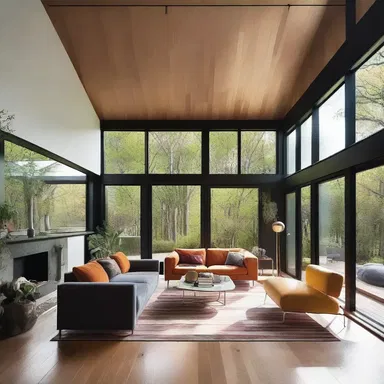 The trigger-happy architect designed a house with bold and intense elements, creating a dramatic and energetic space.