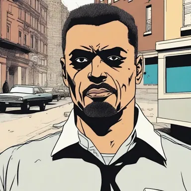 In the graphic novel, the protagonist is a trigger-happy ex-cop who takes justice into his own hands.