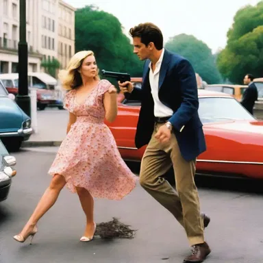 In the romantic comedy, the trigger-happy character accidentally fires a gun while trying to impress his love interest.