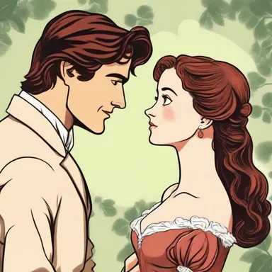 The main character in the classic literature gravitates towards his love interest, unable to resist her charm.