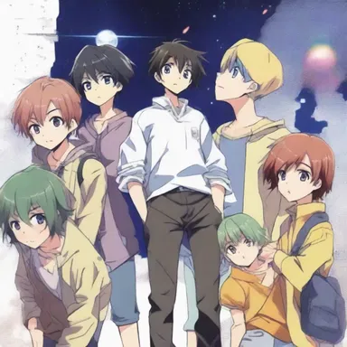 The shy protagonist in the anime series gravitates towards a group of friends who help him come out of his shell.