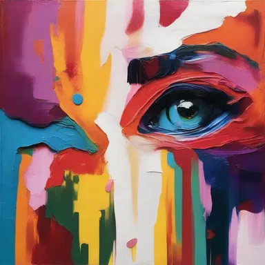 The artist's eyes gravitate towards vibrant colors and bold textures.
