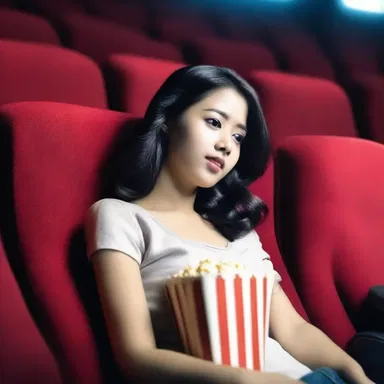 She was willing to watch any movie in the cinema, regardless of genre.
