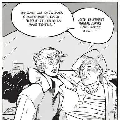 The character's snort of displeasure was depicted in word bubbles in the comic book panel.