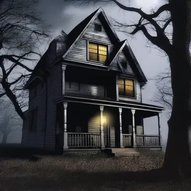 Upon hearing the eerie noise, the protagonist let out a snort of fear in the dark and haunted house.