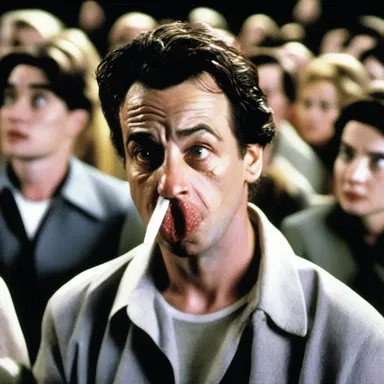 In the intense and suspenseful movie moment, the audience collectively let out a snort of disdain at the character's foolish decision.