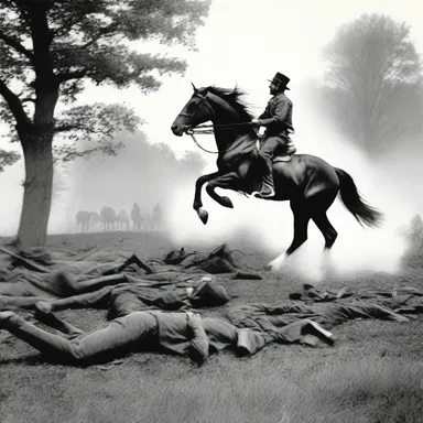 During the Battle of Gettysburg, the soldiers could hear the horses snort in distress amidst the chaos.