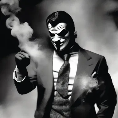 As the villain laughed menacingly, smoke started to rise from his nose, and he snorted in triumph.