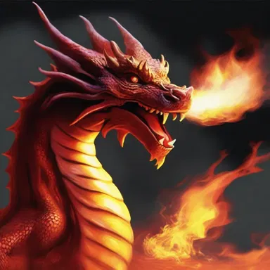The dragon let out a booming snort as it prepared to breathe fire.