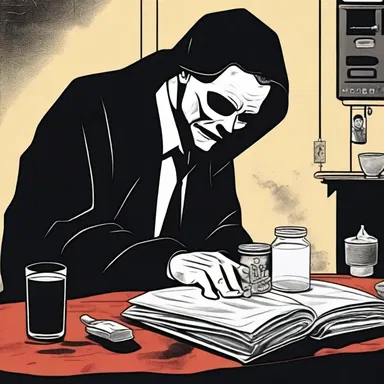The novel portrays the dark side of society, with characters engaging in excessive snorting of drugs to escape reality.