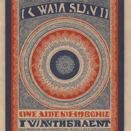 Generate an authentic, vintage flyer for the Swadeshi Movement, featuring traditional Indian motifs, striking typography and bold colors. The flyer should capture the spirit of the movement towards self-sufficiency and boycotting of British goods.