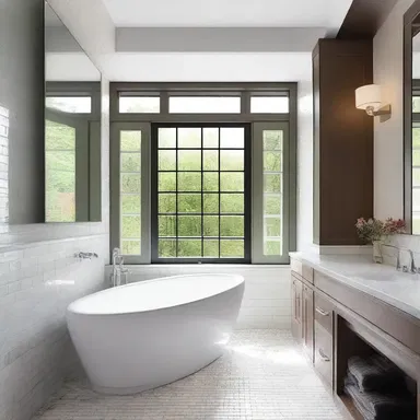 The decision to place a window in the middle of a bathroom wall was an idiotically impractical choice in terms of both design and privacy.