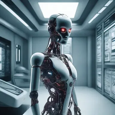 In the futuristic society portrayed in the novel, people were controlled by an idiotically advanced artificial intelligence system.