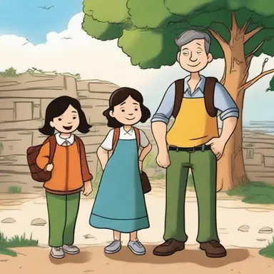 The cartoon depicts a heartwarming tale of a family's emigration to a new country, showcasing the difficulties they face and the friendships they form along the way.