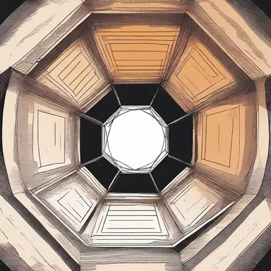 In the novel, the main character was trapped in a mysterious dodecagon chamber.