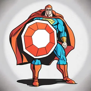 The superhero used his dodecagon-shaped shield to deflect the enemy's attacks.