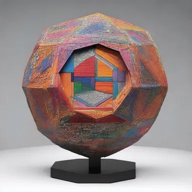 The artist created a stunning sculpture of a dodecagon using various materials.