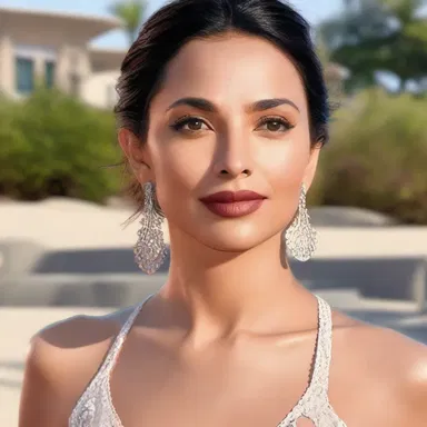 The main actress in the movie had a flawless, smooth-skinned complexion.