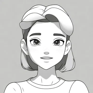 The animated character was drawn with a perfect smooth-skinned face.