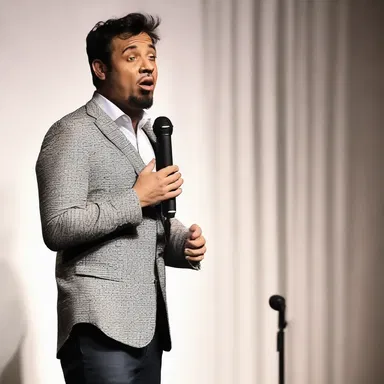The stand-up comedian entertained the audience with his clever epigram about marriage.