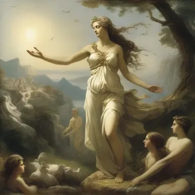In Greek mythology, it is said that the landscape was created by the goddess Gaia.