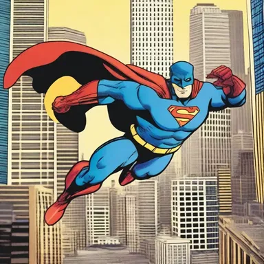 In comic books, superheroes are often shown flying through the cityscape, creating an iconic urban landscape.