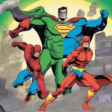 In the comics landscape, superheroes and villains battle it out to save or conquer the world.